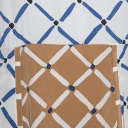 Tibi Colorblock Geometric Print Silk Sleeveless Dress L