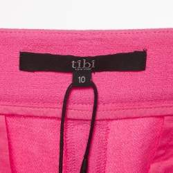 Pre Owned Tibi Pink Cotton Formal Trousers L