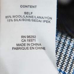 Tibi Grey Cooper Plaid Wool & Silk Joggers L