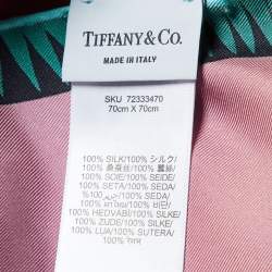 Tiffany & Co. Multicolor Bird On a Rock Silk Square Scarf