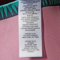 Tiffany & Co. Multicolor Bird On a Rock Silk Square Scarf
