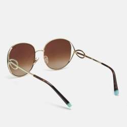 مملوكة مسبقًا Tiffany & Co. Brown Gradient TF3065 Aviators Sunglasses