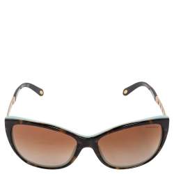 Pre Owned Tiffany & Co. Brown TF 4094 - B Gradient Cat Eye Sunglasses