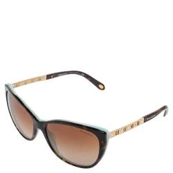 Pre Owned Tiffany & Co. Brown TF 4094 - B Gradient Cat Eye Sunglasses