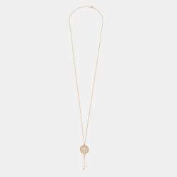 Pre Owned Tiffany & Co. Daisy Key Diamond 18K Rose Gold Long Pendant Necklace