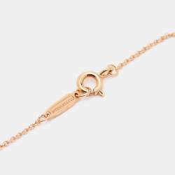 Pre Owned Tiffany & Co. Daisy Key Diamond 18K Rose Gold Pendant Necklace