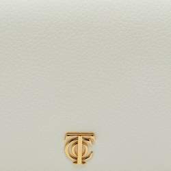 Tiffany & Co. White Leather Logo Flap Continental Wallet