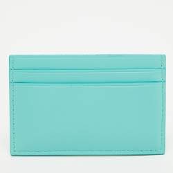 Pre Owned Tiffany & Co. Blue Leather Card Holder