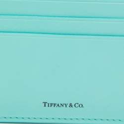 Pre Owned Tiffany & Co. Blue Leather Card Holder