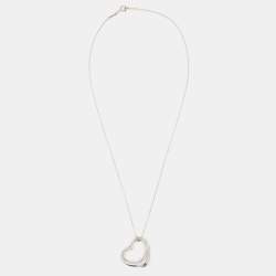 Pre Owned Tiffany & Co. Elsa Peretti Open Heart Sterling Silver Necklace