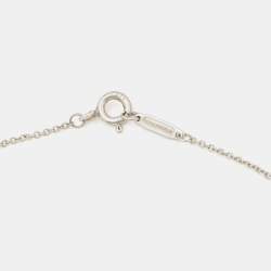 Pre Owned Tiffany & Co. Return To Tiffany Sterling Silver Heart Tag with Key Pendant Necklace
