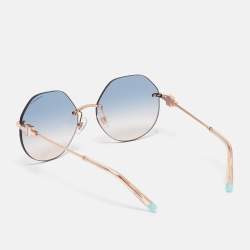 Tiffany & Co. Blue Gradient TF3077 Hexagonal Frame Round Sunglasses