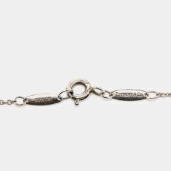 Pre Owned Tiffany & Co. Elsa Peretti Diamond By the Yard Sterling Silver Necklace