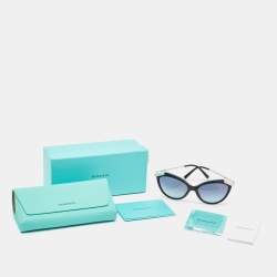 Tiffany & Co. Black/Blue Gradient Crystals Cat Eye Sunglasses