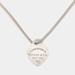 Pre Owned Tiffany & Co. Return To Tiffany Heart Tag Sterling Silver Pendant Necklace