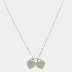 Tiffany & Co. Return To Tiffany Double Heart Tag Sterling Silver Pendant Necklace