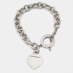 Pre Owned Tiffany & Co. Return To Tiffany Heart Tag Sterling Silver Toggle Bracelet