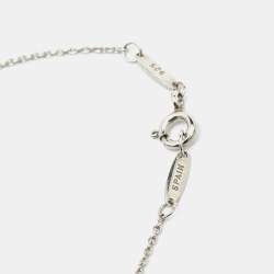 Pre Owned Tiffany & Co. Elsa Peretti Open Heart Sterling Silver Pendant Necklace
