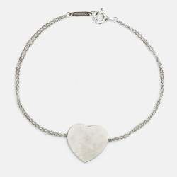 Pre Owned Tiffany & Co. Return To Tiffany Sterling Silver Heart Tag Bracelet