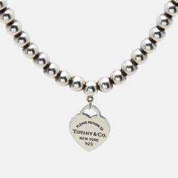 Tiffany & Co. Return to Tiffany Heart Tag Sterling Silver Bead Bracelet