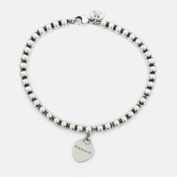 Tiffany & Co. Return to Tiffany Heart Tag Sterling Silver Bead Bracelet