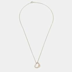 Pre Owned Tiffany & Co. Elsa Peretti Open Heart Sterling Silver Necklace