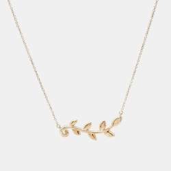 Pre Owned Tiffany & Co. Paloma Picasso Olive Leaf Sterling Silver Necklace