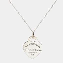 Pre Owned Tiffany & Co. Return To Tiffany Heart Tag Sterling Silver Pendant Necklace