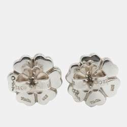 Tiffany & Co. Paloma Picasso Pink Sapphire Sterling Silver Earrings