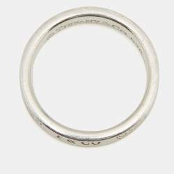 Pre Owned Tiffany & Co. Tiffany 1837 Sterling Silver Band Ring Size 54