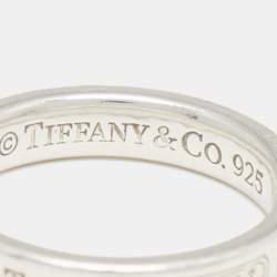 Pre Owned Tiffany & Co. Tiffany 1837 Sterling Silver Band Ring Size 54