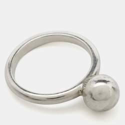 Pre Owned Tiffany & Co. HardWear Ball Sterling Silver Ring Size 51