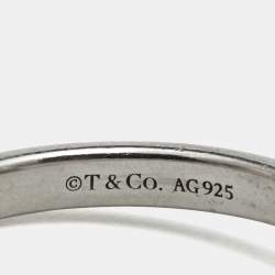 Pre Owned Tiffany & Co. HardWear Ball Sterling Silver Ring Size 51