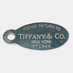 Pre Owned Tiffany & Co. Return To Tiffany Oval Tag Sterling Silver Pendant