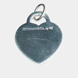 Tiffany & Co. Heart tag “Love You” Enamel Sterling Silver Pendant