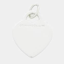 Tiffany & Co. Heart tag “Love You” Enamel Sterling Silver Pendant