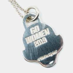 Tiffany and Co. "Go Women" Sterling Silver Pendant Necklace