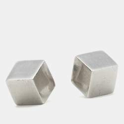 Pre Owned Tiffany & Co. Cube Sterling Silver Stud Earrings