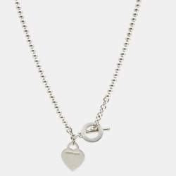 Pre Owned Tiffany & Co. Return to Tiffany & Co. Sterling Silver Pearl Wrap Necklace