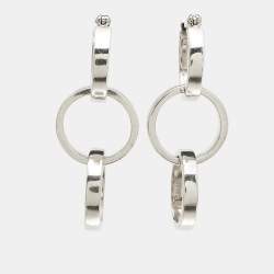 Pre Owned Tiffany & Co. Paloma Picasso Triple Hoop Sterling Silver Earrings