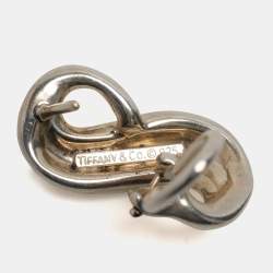 Pre Owned Tiffany & Co. Sterling Silver Infinity Figure 8 Leverback Earrings