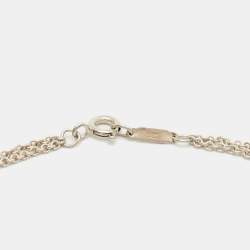Pre Owned Tiffany & Co. Infinity Double Strand Sterling Silver Necklace