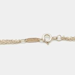 Pre Owned Tiffany & Co. Infinity Double Strand Sterling Silver Necklace
