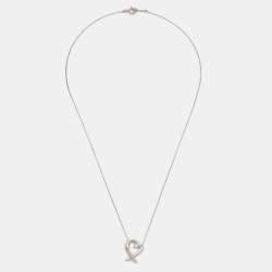 Pre Owned Tiffany & Co. Paloma Picasso Loving Hearts Sterling Silver Necklace