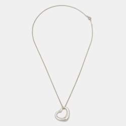 Tiffany & Co. Elsa Peretti Open Heart Sterling Silver Necklace