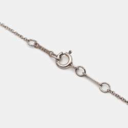 Pre Owned Tiffany & Co. Elsa Peretti Open Heart Sterling Silver Necklace