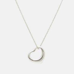 Tiffany & Co. Elsa Peretti Open Heart Sterling Silver Necklace
