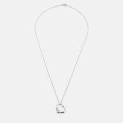 Pre Owned Tiffany & Co. Elsa Peretti Open Heart Sterling Silver Necklace