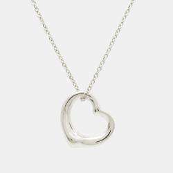Tiffany & Co. Elsa Peretti Open Heart Sterling Silver Necklace