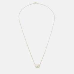 Pre Owned Tiffany & Co. Elsa Peretti Bean Sterling Silver Necklace